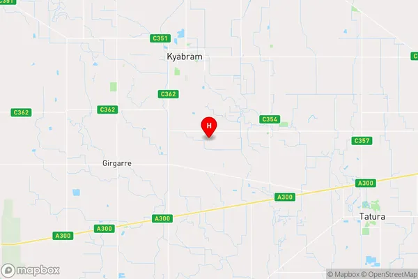 Kyabram South,Victoria Area Map