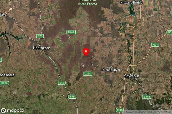 Puckapunyal,Victoria Satellite Map