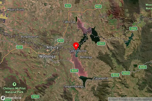 Lake Hume Village,New South Wales Satellite Map