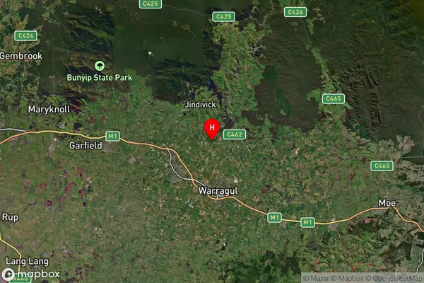 Bravington,Victoria Satellite Map