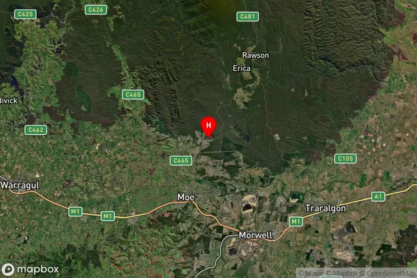 Thalloo,Victoria Satellite Map