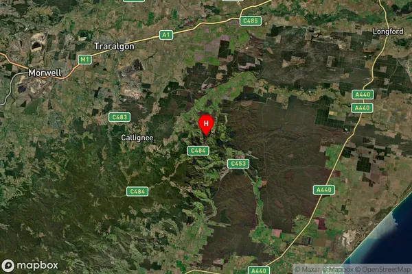 Willung South,Victoria Satellite Map