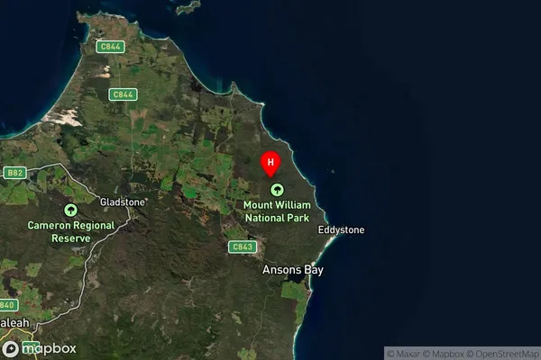 Mount William,Tasmania Satellite Map