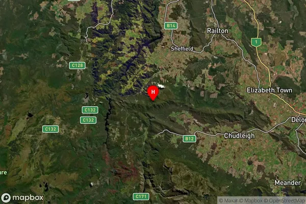 Mount Roland,Tasmania Satellite Map