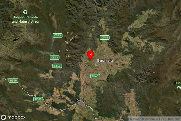 Omeo Valley,Victoria Satellite Map