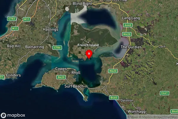 Elizabeth Island,Victoria Satellite Map