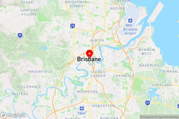 Brisbane City,Queensland Area Map