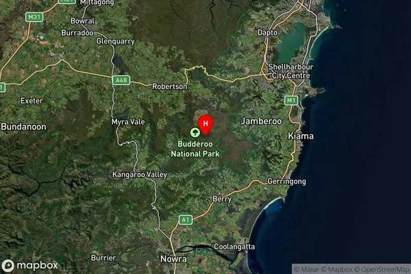 Budderoo,New South Wales Satellite Map