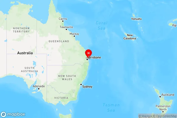 Moreton Island,Queensland Region Map