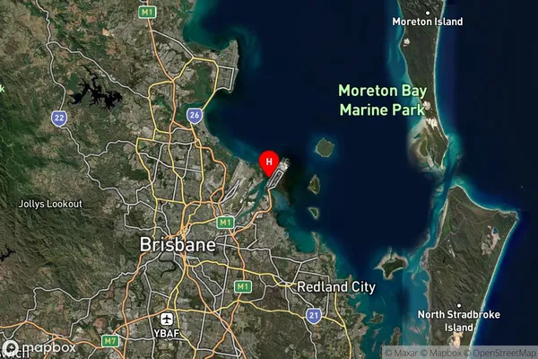 Port Of Brisbane,Queensland Satellite Map