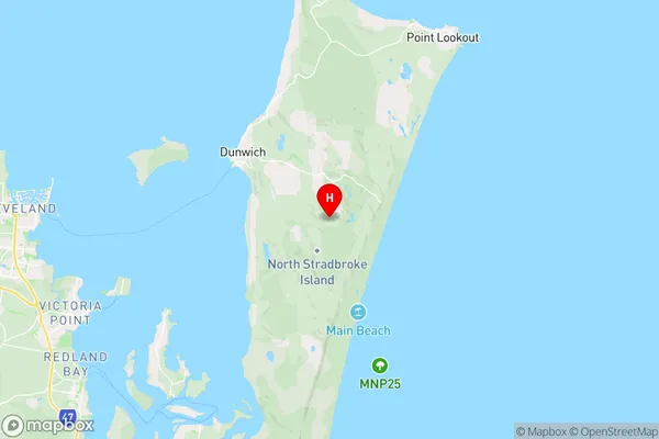 North Stradbroke Island,Queensland Area Map