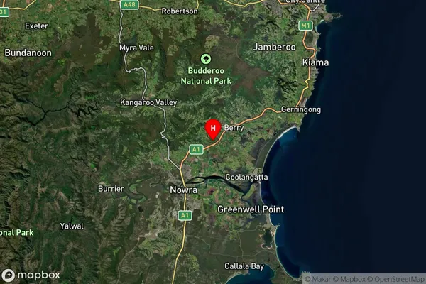 Jaspers Brush,New South Wales Satellite Map