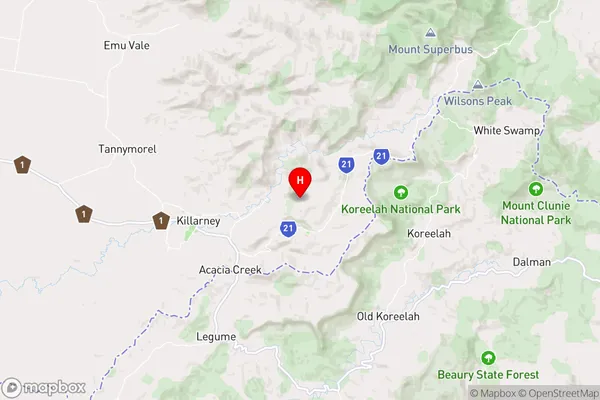 The Falls,Queensland Area Map