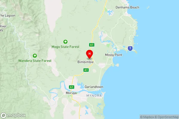 Bimbimbie,New South Wales Area Map