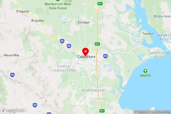 Caboolture Bc,Queensland Area Map