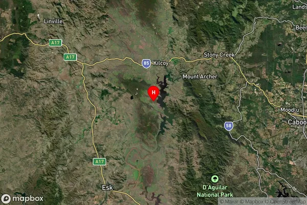 Hazeldean,Queensland Satellite Map