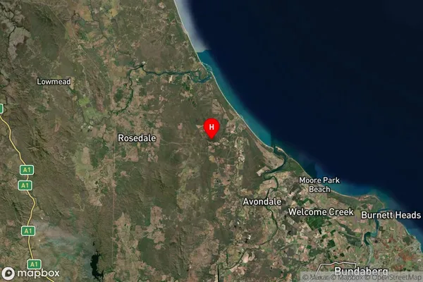 Mullett Creek,Queensland Satellite Map