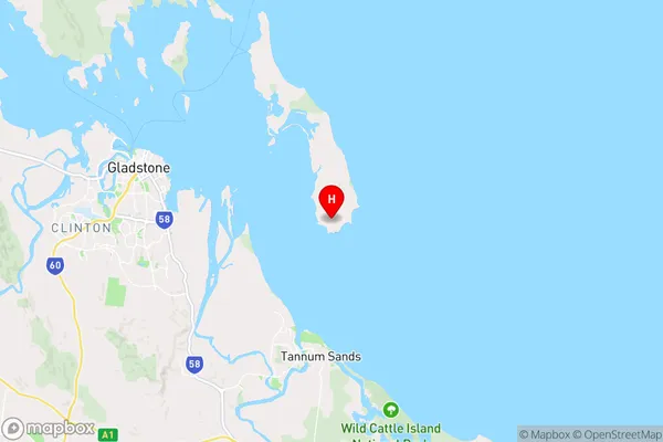 Gladstone Harbour,Queensland Area Map