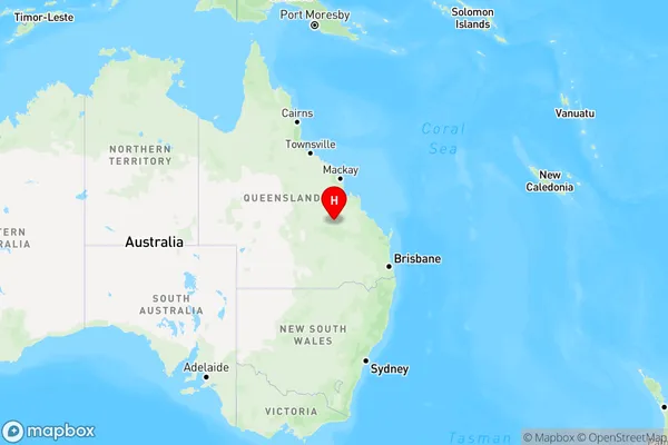 Lowesby,Queensland Region Map