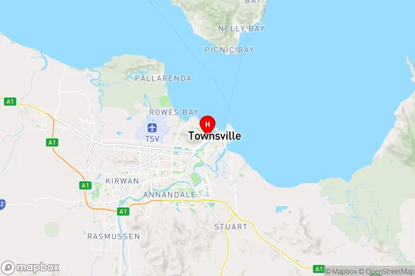 Townsville City,Queensland Area Map