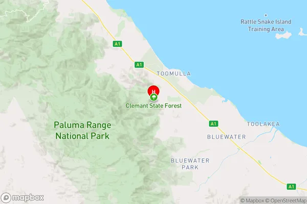 Clemant,Queensland Area Map