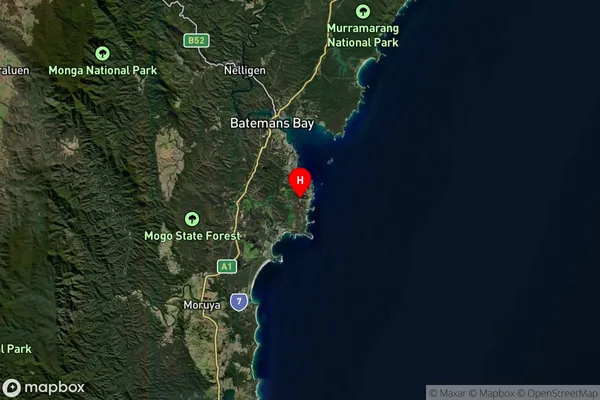 Malua Bay,New South Wales Satellite Map