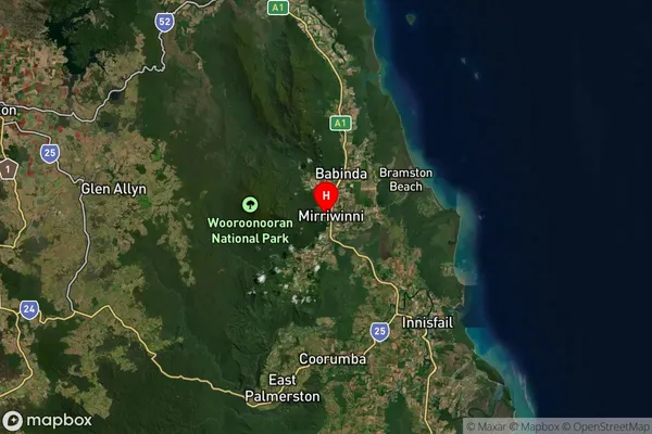 Mirriwinni,Queensland Satellite Map