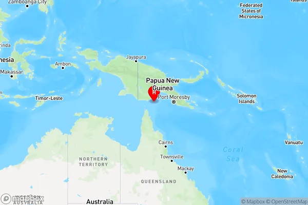 Erub Island,Queensland Region Map