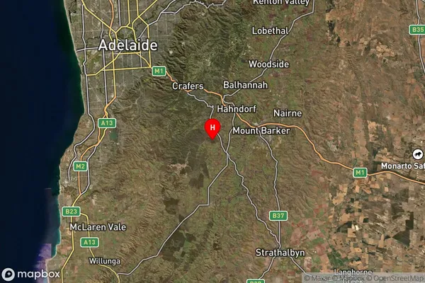 Chapel Hill,South Australia Satellite Map