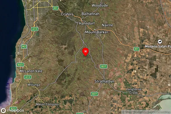 Green Hills Range,South Australia Satellite Map