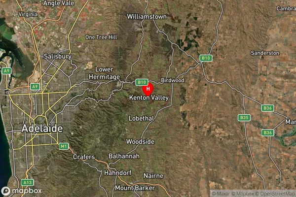 Kenton Valley,South Australia Satellite Map