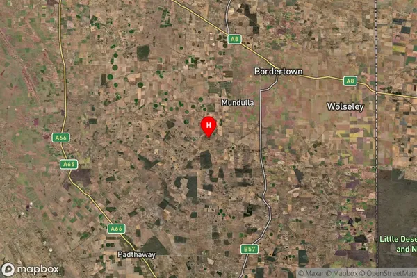 Mundulla West,South Australia Satellite Map