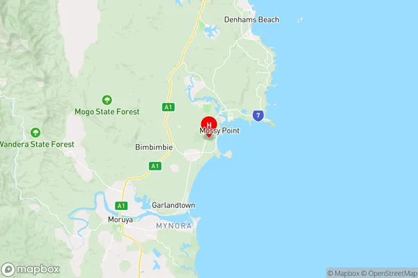 Broulee,New South Wales Area Map