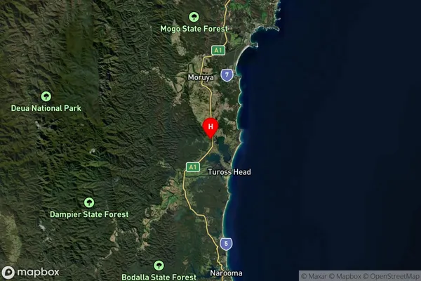 Coila,New South Wales Satellite Map