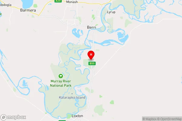 Bookpurnong,South Australia Area Map