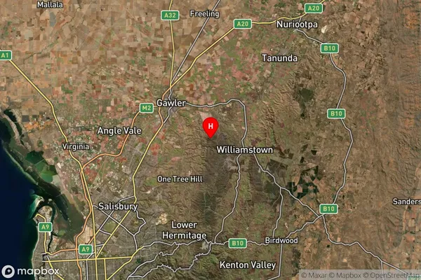 Barossa Goldfields,South Australia Satellite Map