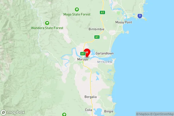 Moruya,New South Wales Area Map