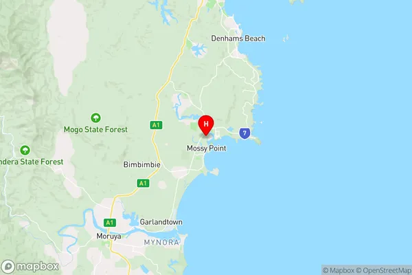 Mossy Point,New South Wales Area Map