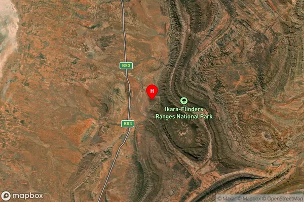 Flinders Ranges,South Australia Satellite Map