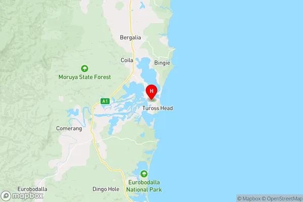 Tuross Head,New South Wales Area Map