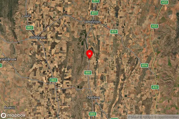 Washpool,South Australia Satellite Map