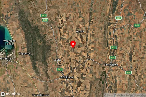 Caltowie West,South Australia Satellite Map