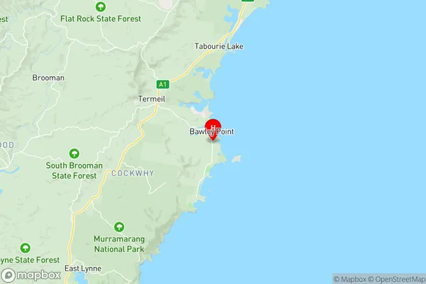 Bawley Point,New South Wales Area Map