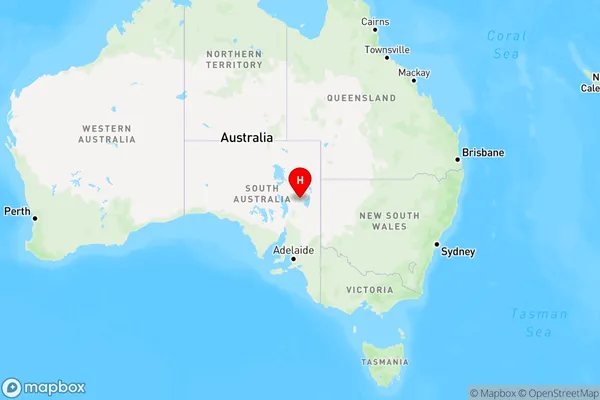 Gammon Ranges,South Australia Region Map