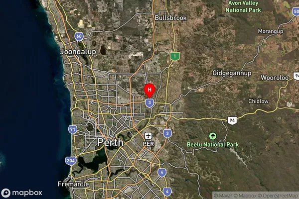 Dayton,Western Australia Satellite Map
