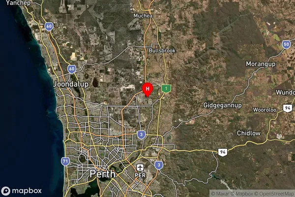 Aveley,Western Australia Satellite Map