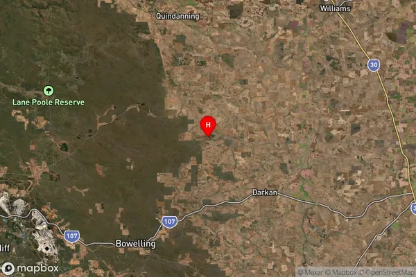 Meeking,Western Australia Satellite Map