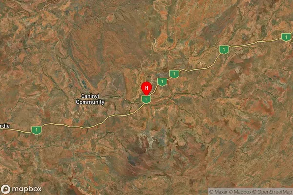 Mueller Ranges,Western Australia Satellite Map