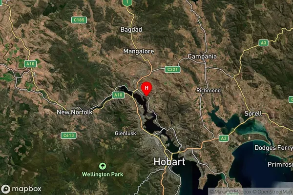 Herdsmans Cove,Tasmania Satellite Map