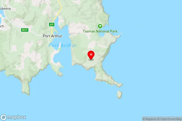 Cape Pillar,Tasmania Area Map